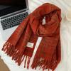 Christmas Atmosphere New Red Plaid Scarf Female Winter Senior Sense Student Versatile Warm Shawl Scarf