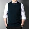 Men's 100% Wool Sweater Vest - Thick, Round Neck, Sleeveless, Spring/Autumn 2023 Collection