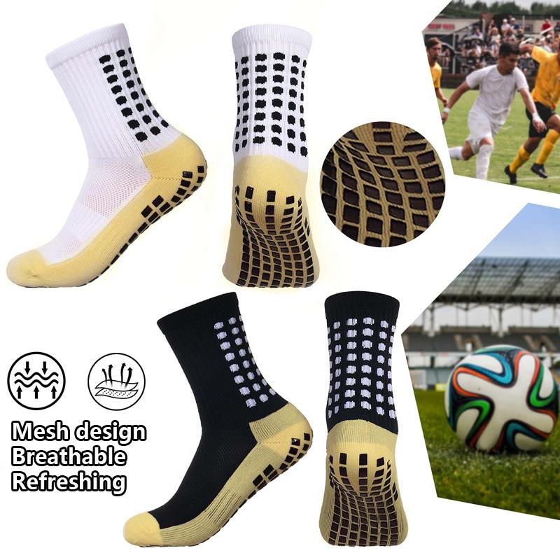 1 Pair Men's Socks Soccer Non Skid Ball Football Socks mesh Anti-Slip Athletic Non Slip Pads for Basketball Sports Sock