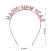 Letter Zinc Zinc Alloy HAPPY NEW YEAR Headband Female Jewelry Rhinestone Crown Korean Style Hair Hoop
