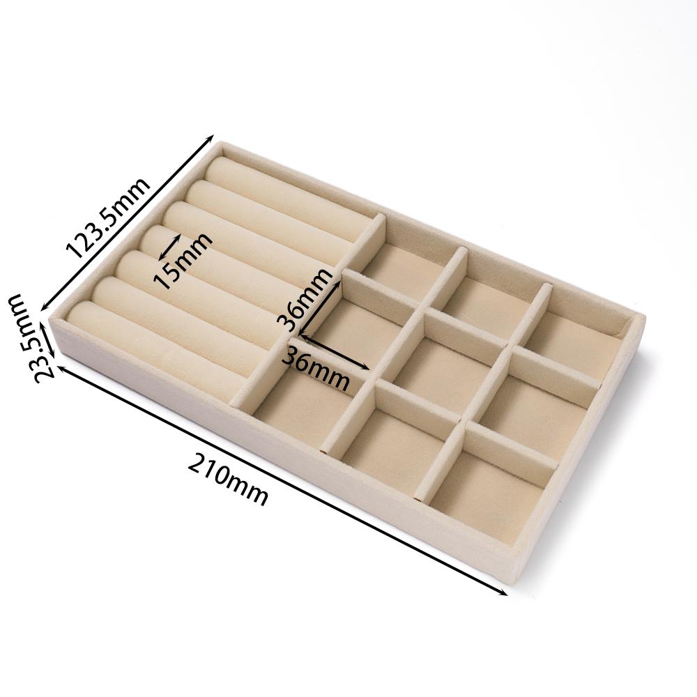 1Pc Jewelry Display Jewelry Storage Tray Jewelry Holder Portable Ring Earrings Necklace Organizer Box