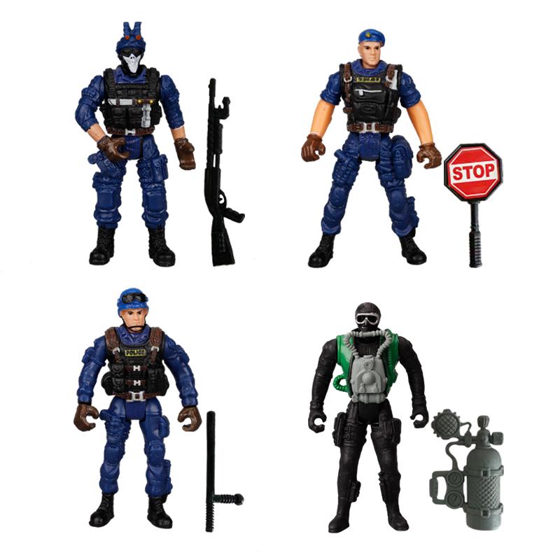 4inch Army Men Special Forces Soldiers Fireman Action Figures Playset Military Modle Toys For Kid Boy Christmas Lovely Gifts