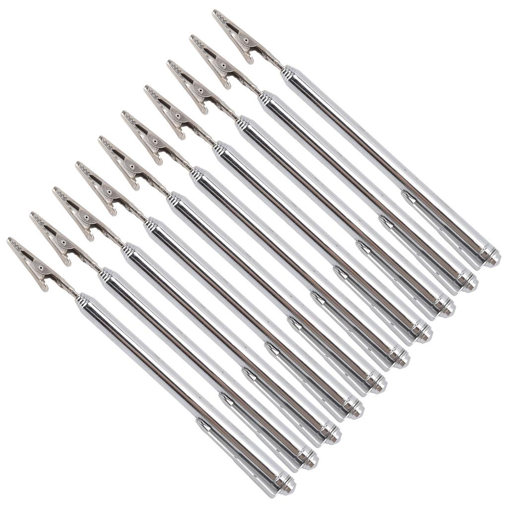 10 Stück Krokodilklemmen Edelstahl Langlebig Teleskopisches Design Breite Anwendung Armband Hilfe Werkzeug