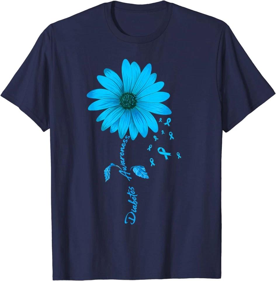 Diabetes Awareness Sunflower Warrior Diabetic T-Shirt L