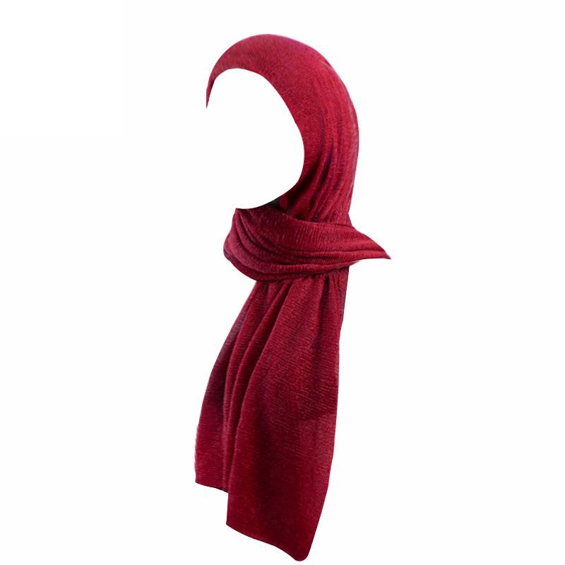 Crinkle Women Scarf Shawl Hijab Muslim Long Headscarf Head Wraps Solid Scarves Female Plain Head Scarf Headband Stoles Bandanas