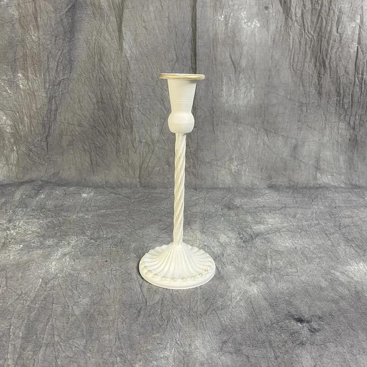 Enkel metall ljusstake Romantiska bröllopsdekorationer Järnkonst Ljusstakar Vardagsrum Ljusmiddagsdekoration