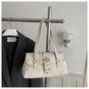 Trendy PU Leather Shoulder Bag Large Capacity Versatile Underarm Bag Lightweight Retro Commute Bag Daily Use