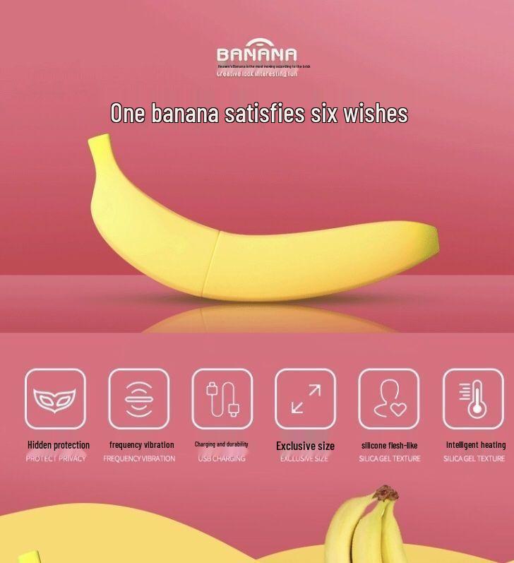 Mengyi Heaven's Love Banana Vibrator: 7-Mode Rechargeable Female Massager for Self-Pleasure.
