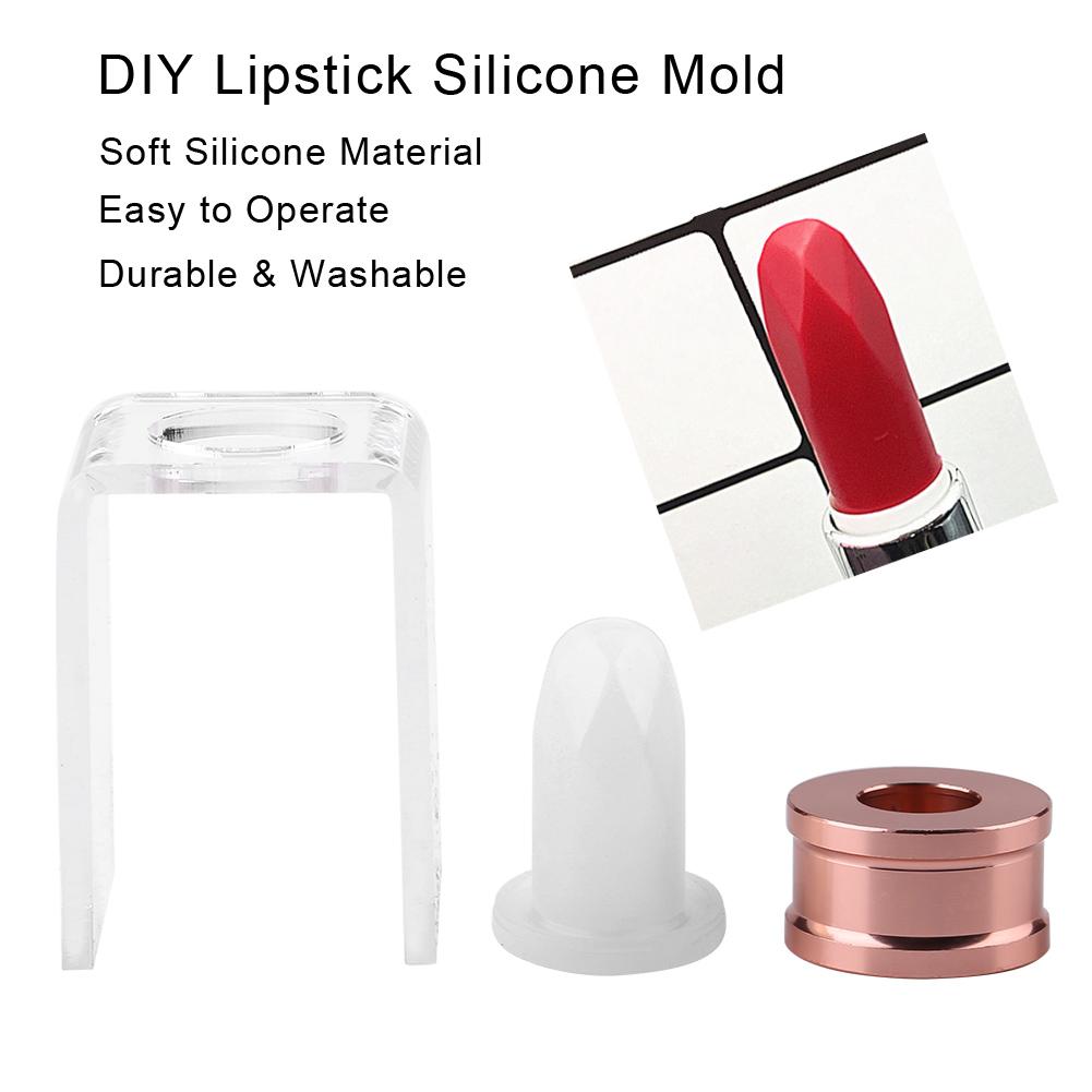 12.1mm Lipstick Mold Homemade DIY Silicone Lip Balm Mold Crafts Tool Kit Diamond Shape