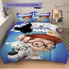 Mr Peabody Sherman Print 3Pcs Bedding Set,Duvet Cover with 2 Bedro,Pillowcase Home Birthday Gift