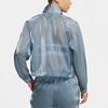Nike Air Glossy Smooth Collar Sports Casual Jacket Women Jacket Fluorescent-Blue CU5545-031