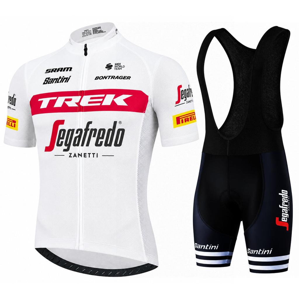 Short Sleeve Cycling Suit Men's Strap Cycling Pants Sweat-absorbing and Breathable Cycling Suit