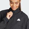 adidas Gametime Trainingsanzug Lockerer Schnitt Langarm Stehkragen Reißverschluss Mittelhoch Taille Elastisch Fünf-Punkt-Hose Lässiges Set Damen Trainingsanzüge Schwarz IN1839