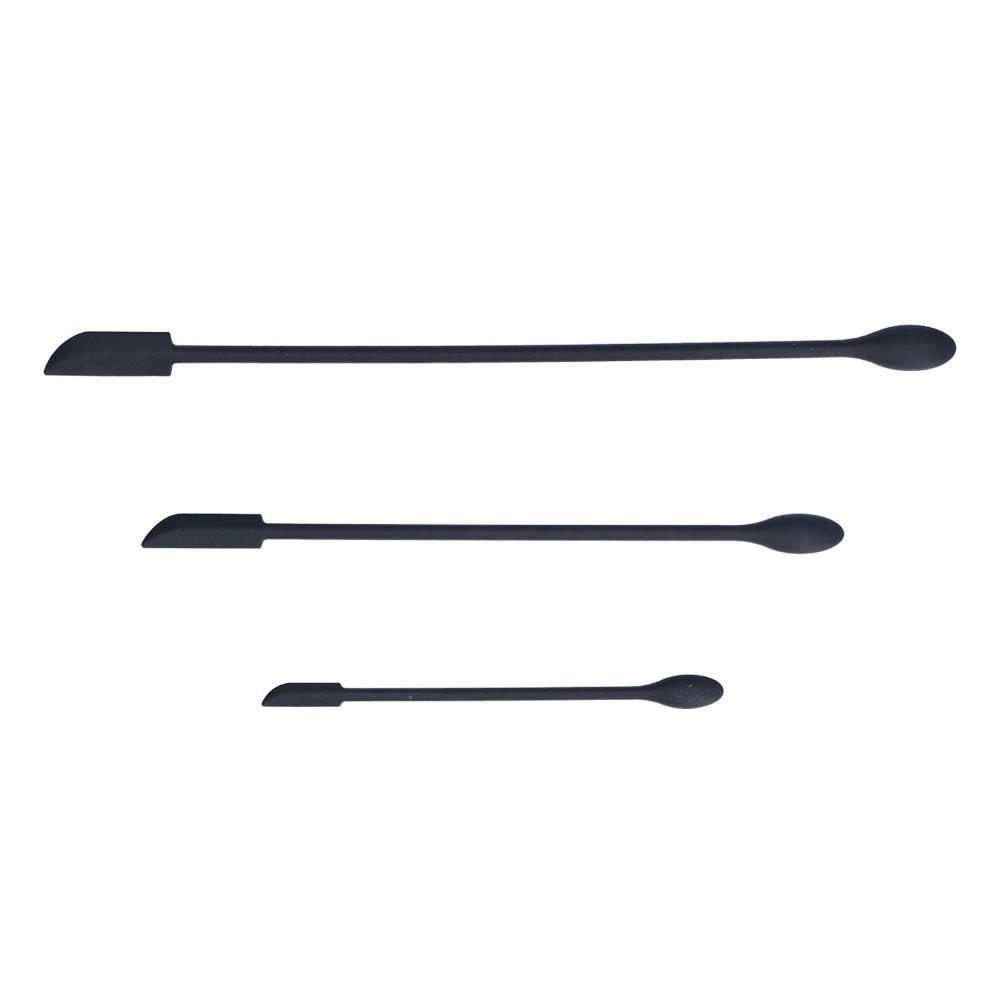 3pcs Long Handle Silicone Spatula Set Double Head Spatula Beauty Product Scraping
