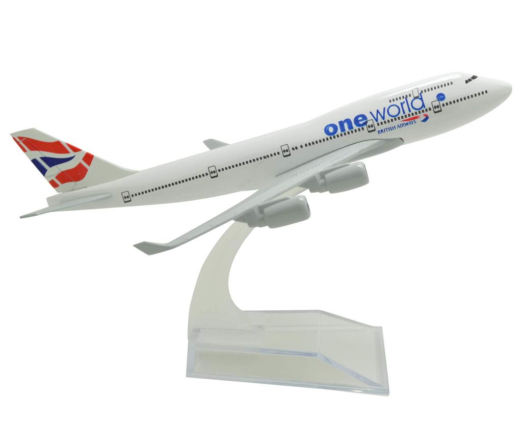 TANG DYNASTY 1/400 16cm British Airways Boeing B747 Alloy Airplane Model Toy
