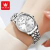 Beautiful Women's Watches Silver Stainless Steel Fashion Quartz Watch for Lady Minimalist Date Luminous Hands Wristwatch