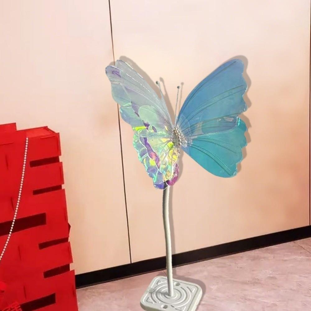 New 3D Holographic Butterfly Colorful Handmade Art Window Display Stage Layout Giant Flower Decor Party Decorations