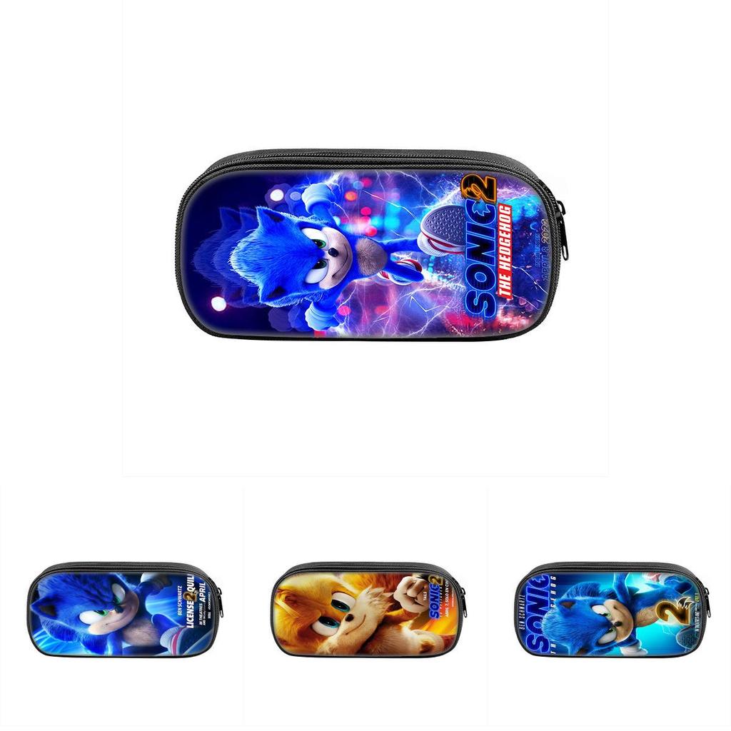 Sonic The Hedgehog Pencil Case With Nylon Material For School Students And Collectors