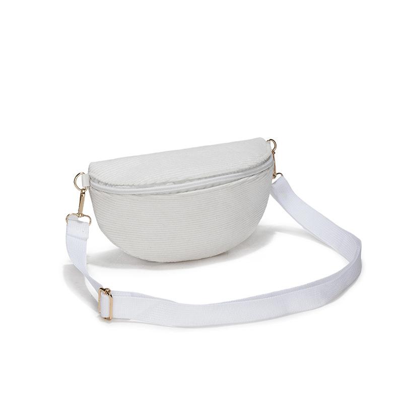 

Women s bag new solid color simple fashion commuter breast bag shoulder crossbody small bag fanny pack one piece білий