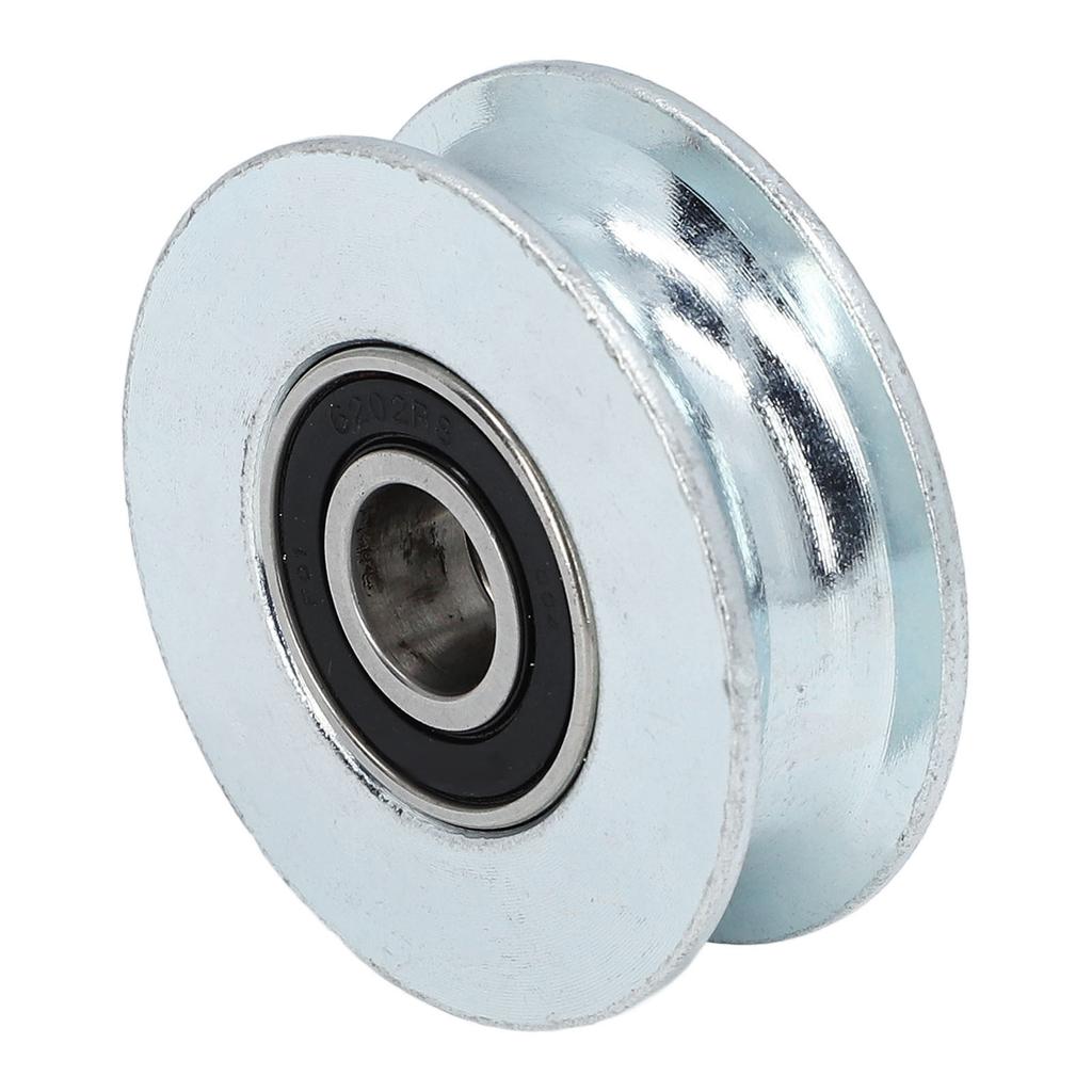 U Groove Bearing Pulley Alloy Steel Guide Wheel for Sliding Gate Hanging Projects 64mm Outer
