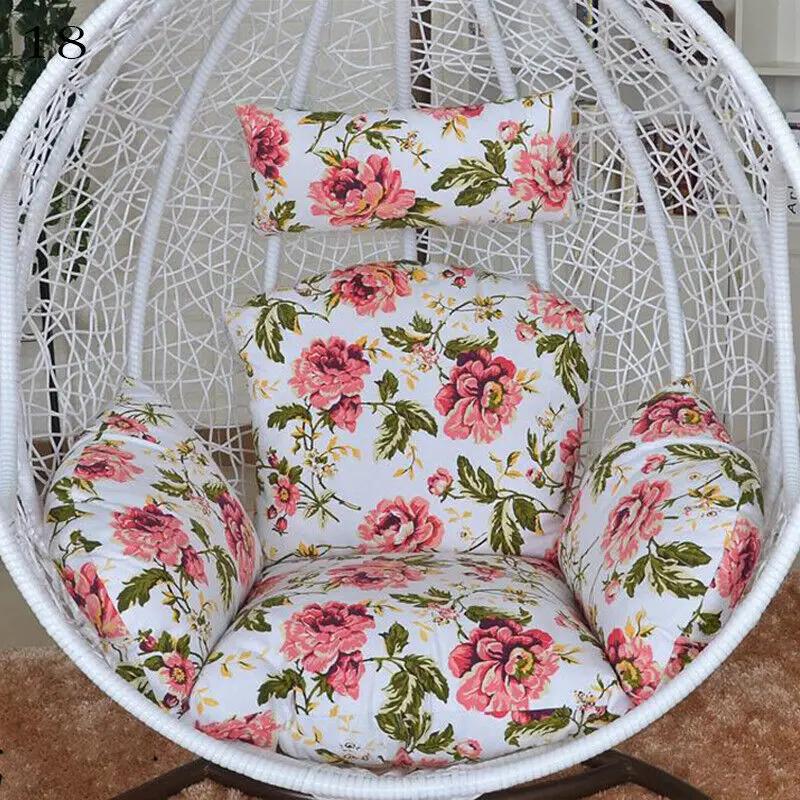 Hanging Swing Egg Chair Cushion Cover Patio Large Round Papasan Pad Detachable Garden Lounger Cushion Cover  (No Filling)