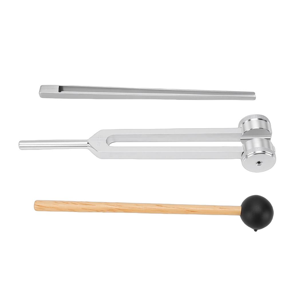Portable Tuning Fork Set Aluminum Alloy 128hz Tuning Fork with Reflex Hammer for Relaxation