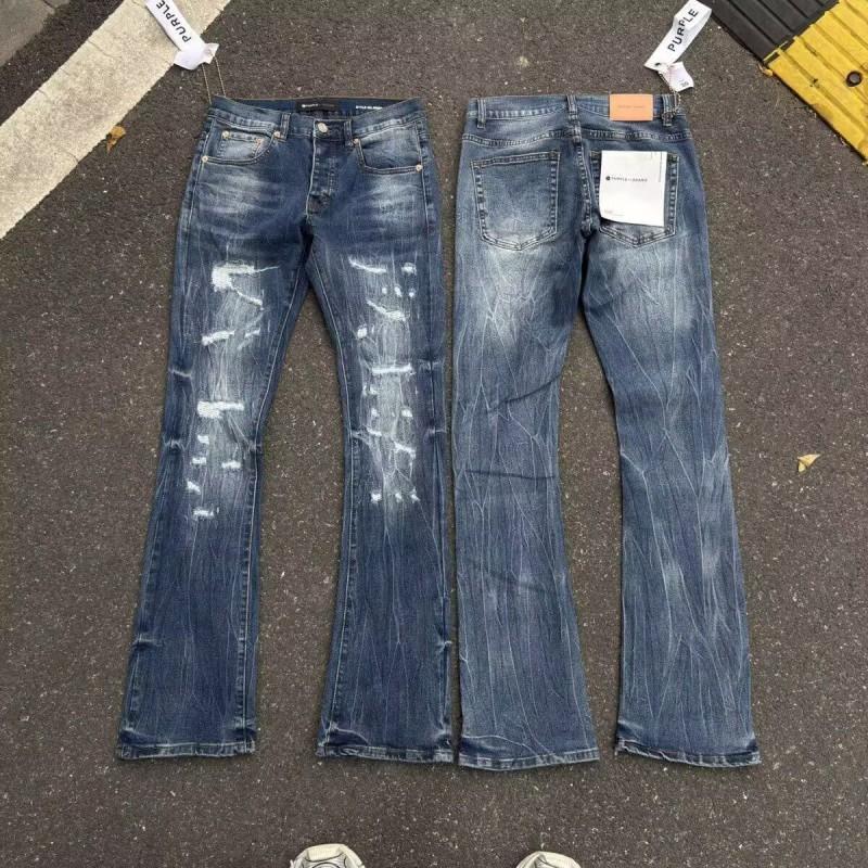 Mens Slim Fit Distressed Denim Jeans With Embroidered Patch Vintage Ink Wash Stretch Cotton Streetwear Style