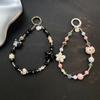 New Phone Chain Beaded Bow Cute Cat Charm Accessory Wrist Strap for Mobile