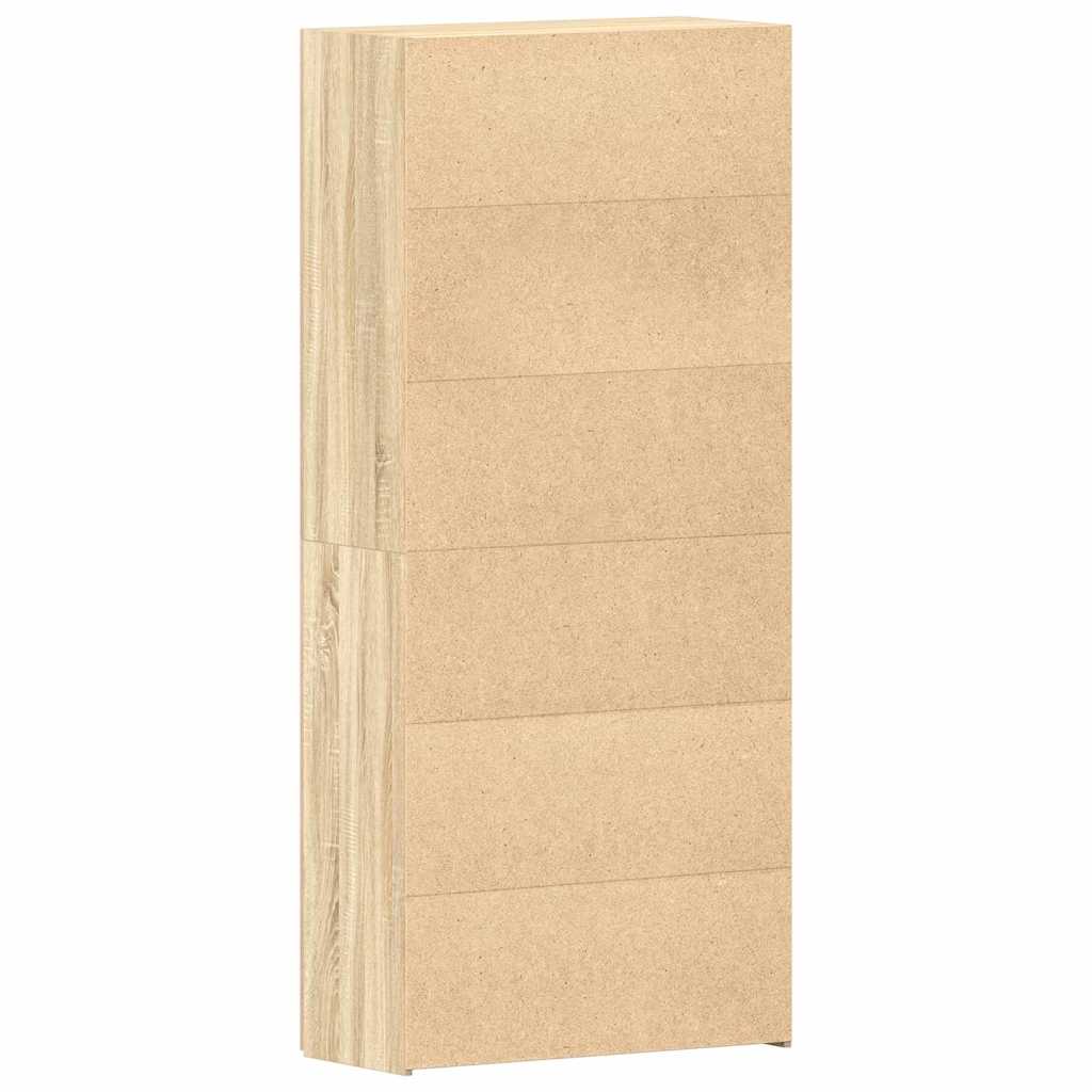 Shoe Cabinet with Shelf Brown 80 x 35.5 x 180 cm Particleboard