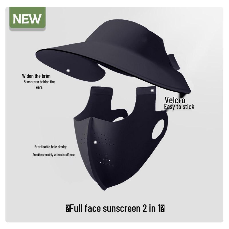 

Ice Silk UV Protection Balaclava with Brim, Neck Guard & Sunshade for Cycling Standard