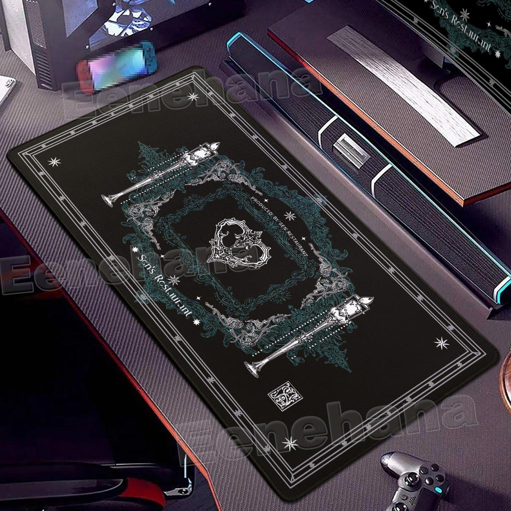 New Gothic Black Mouse Pad Japanese Mat Lager PC Gamer Anime Culture XXL Computer Keyboard Protect Non-slip Office Big TableMats