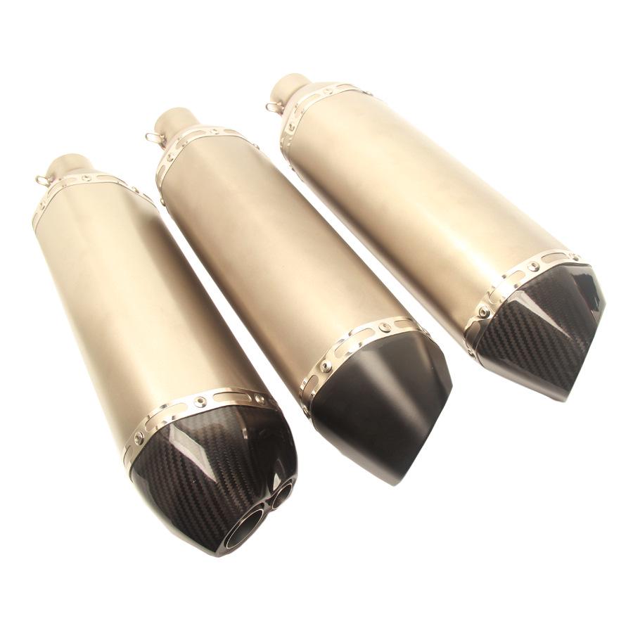 Universal Carbon Fiber Hexagon Exhaust Muffler for Large Displacement Sports Motorcycles - 51MM