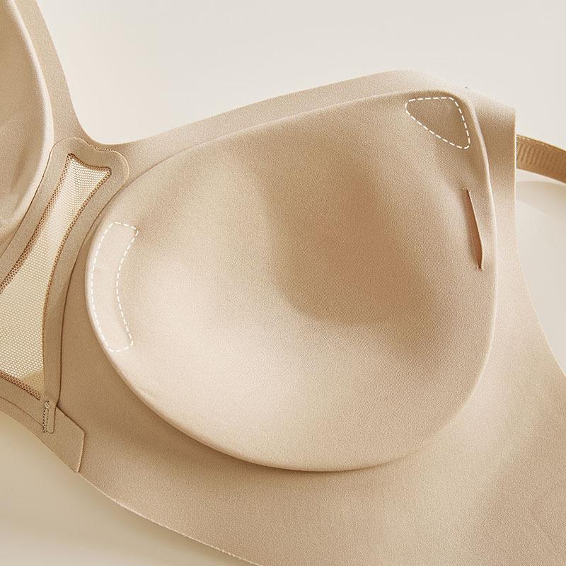 Invisible Lingerie Women's Soft Support Invisible and Seamless Bra Gathering Bra Push Up Bra