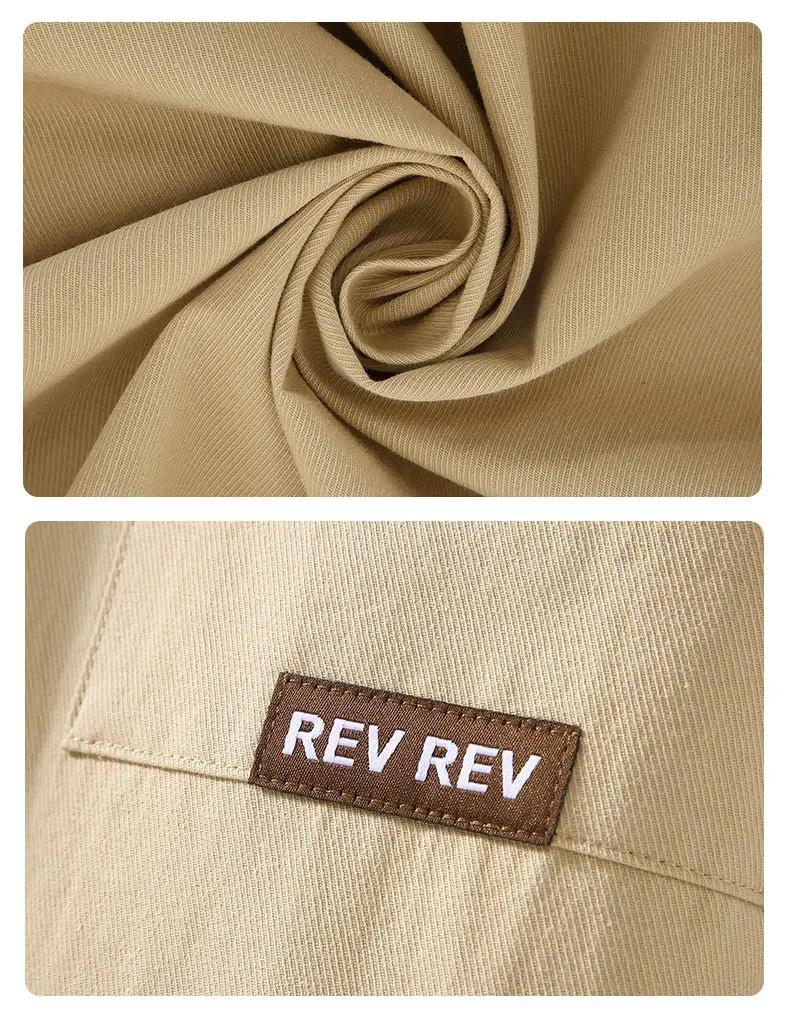 Spring Fall New Men's Shirts Japanese Vintage Cargo Shirt Men Long Sleeve Casual 100%Cotton Double Pocket Shirt Simple White Top