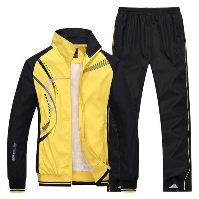 Ensemble de Vêtements de Sport pour Homme Printemps Automne Survêtement Ensembles Deux Pièces pour Homme