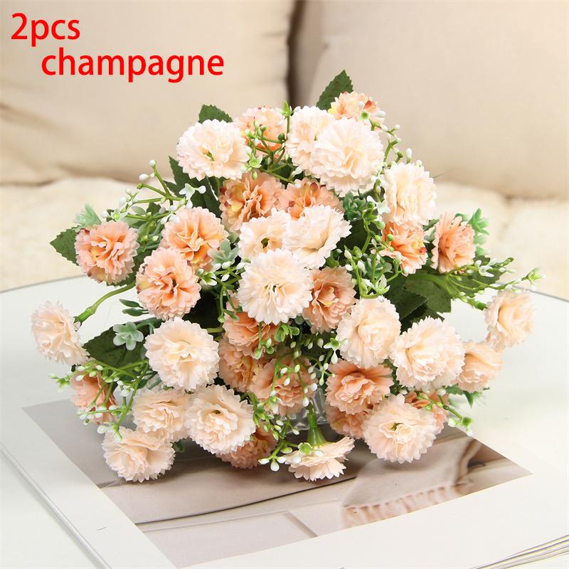 20-Flower Miniature Lilac, High-end Artificial Flowers, Hydrangea, Carnation, Wedding home Decoration, Soft furnishing design, fake flowers шампанского