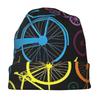 Colored Bicycles Urban Inspired Adult Beanie Fits Well with Layered Looks Morning Coffee Walks or Creative Spaces with Artistic Vibes