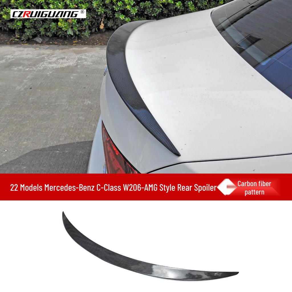 Spoiler Posteriore e Lip Anteriore Compatibili per Mercedes-Benz Classe C W206 AMG 2022 - Ispirato a Brabus, Installazione Facile