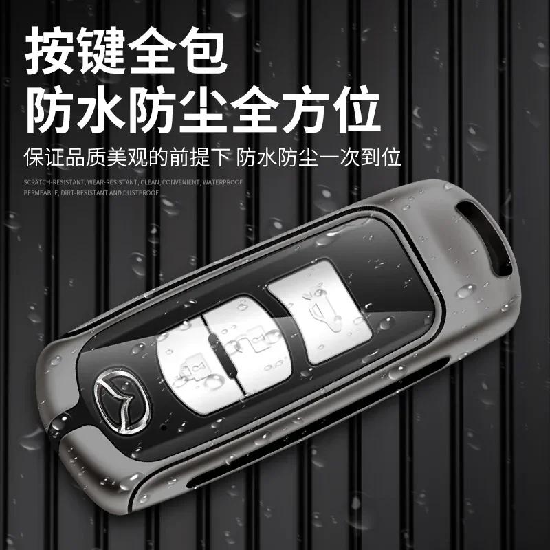 2025 Hot Metal&Leather Car Key Case Cover Bag Protector For Mazda 2 3 6 BL BM GJ Axela Atenza Demio CX-5 CX5 CX-3 CX-7 CX8 CX-9