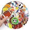 50 Mixed Sports Stickers: Volleyball, Rugby, Skateboarding - Waterproof for Suitcases