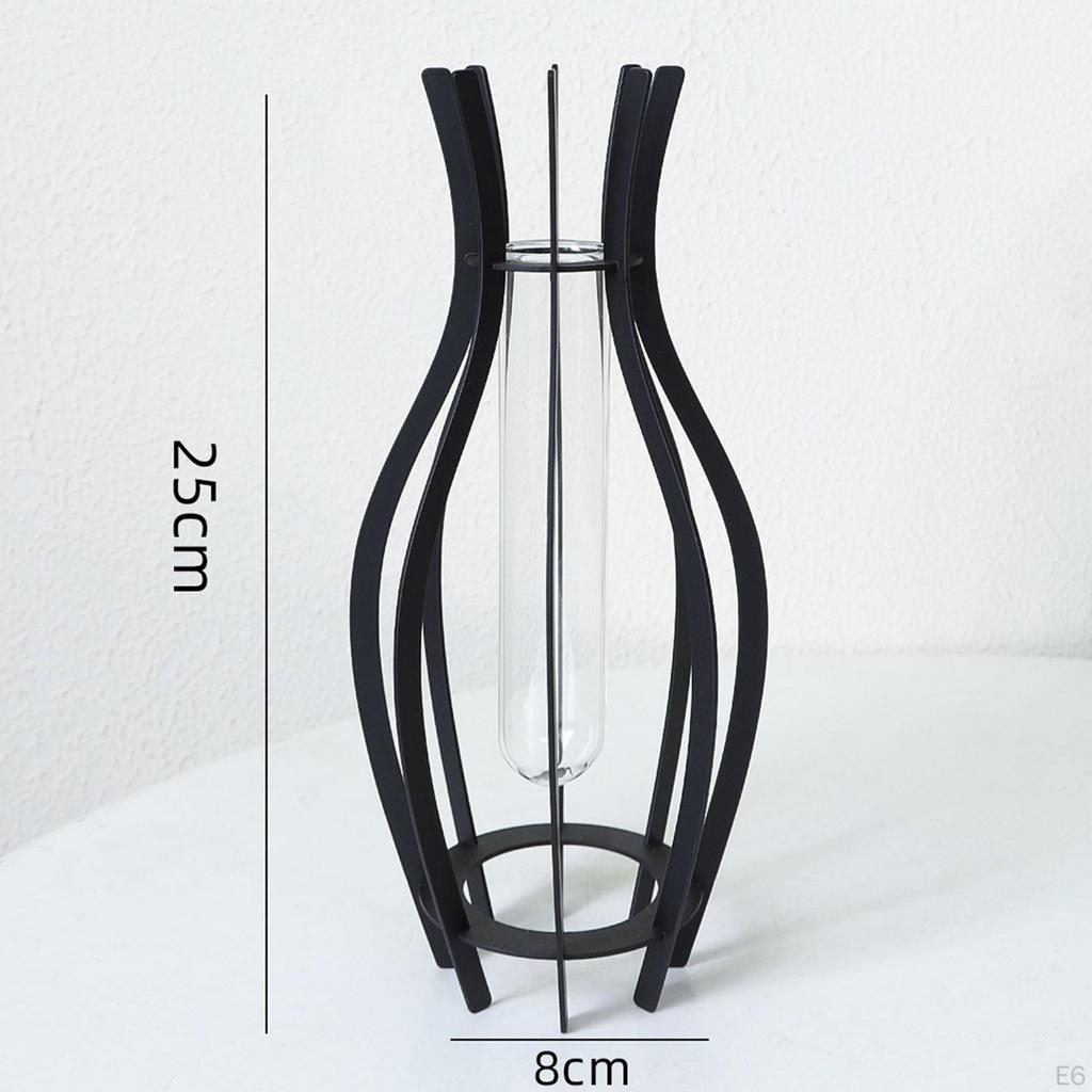 Klares Glasröhren-Blumenvasen-Ästhetischer Topf-Blumenarrangement-Pflanzgefäß-Pflanzenbehälter für