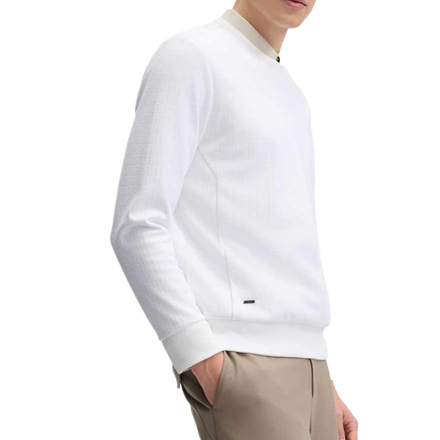 Fila Blue Series Comfortable Soft Warm Fashion Long Sleeve Sweatshirt Men Sweatshirt White F11M512212F-WT