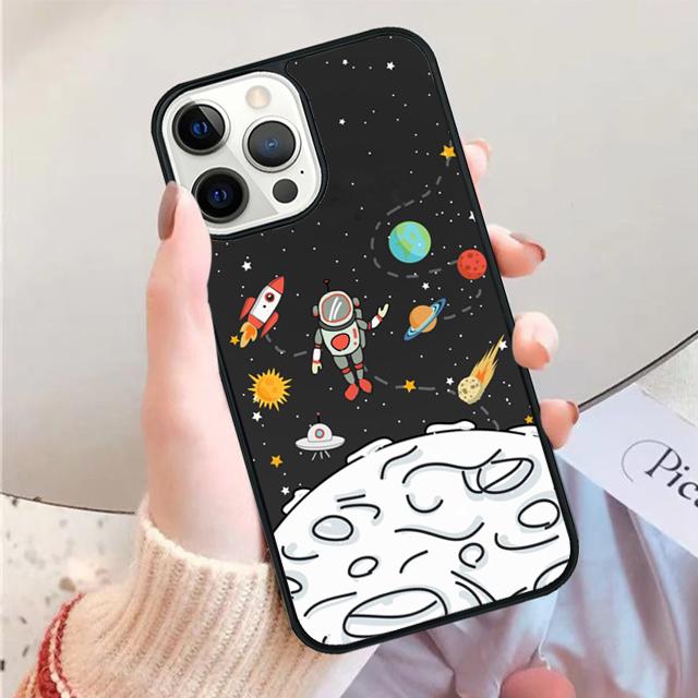 Star Astronaut Cute Phone Case for iPhone 17 Air 16 15 14 12 13 PLUS 11 PRO MAX Back Fundas coque Cover Shell