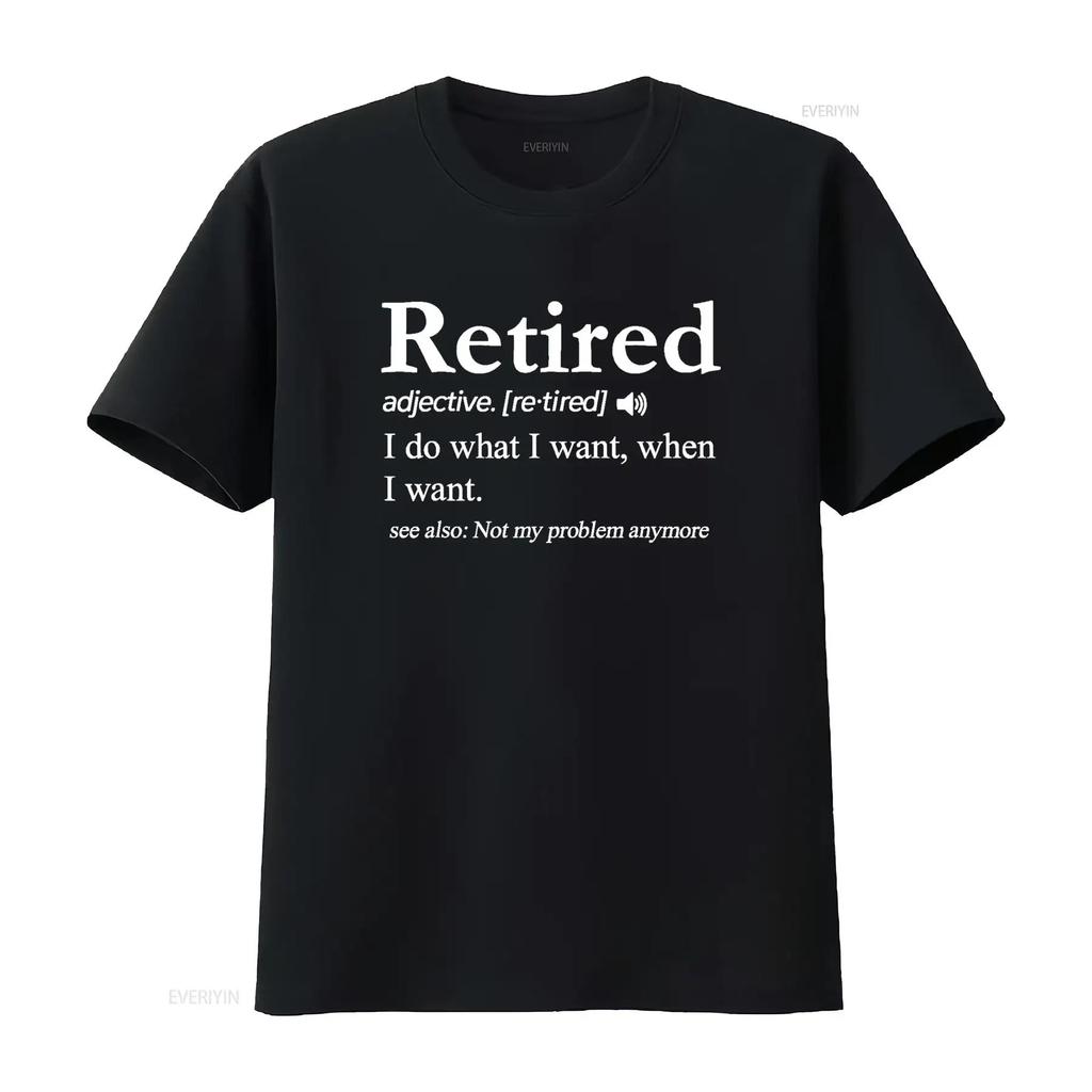 Retired Definition T Shirt Funny Retirement Gag vintage Washed Casual fashion Top For Everyday Wear streetwear Stylish Unisex