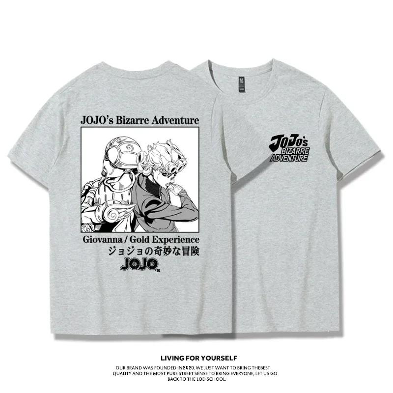 Módní Jojo Bizarre Adventure Tričko s krátkým rukávem Vaporwave Estetické tričko Jotaro Harajuku Y2k Tričko Oversized Muži Dámské Topy