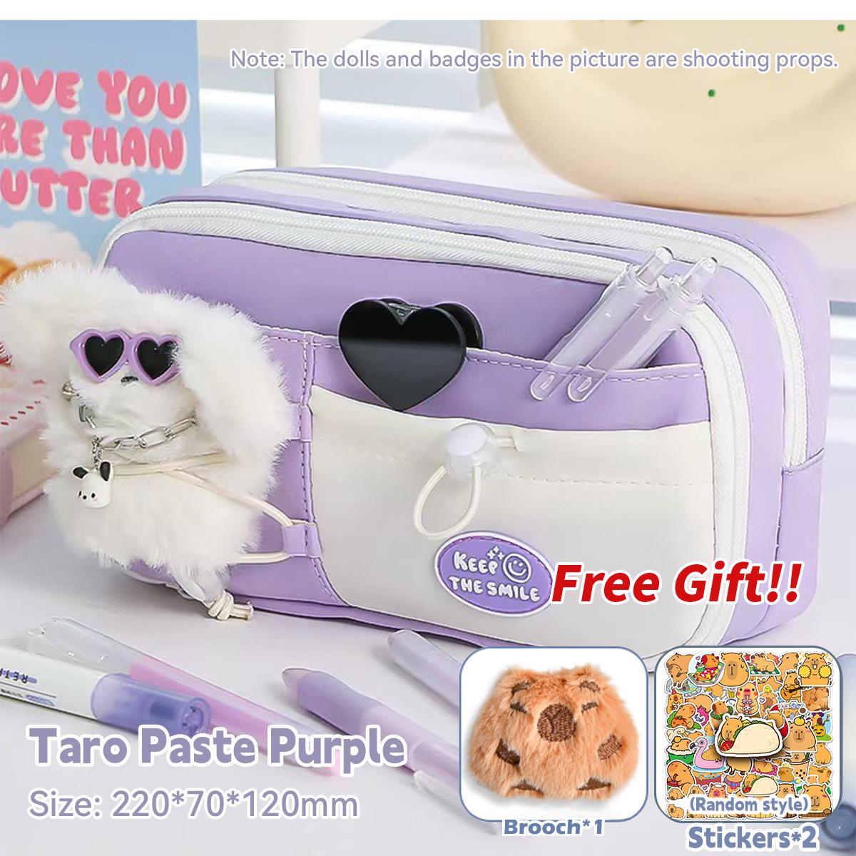 

2025 New Pencil Case Kawaii 9-layer Drawstring Simple Large Capacity Pencil Bag Niche High-value Pencil Bag Student Stationery