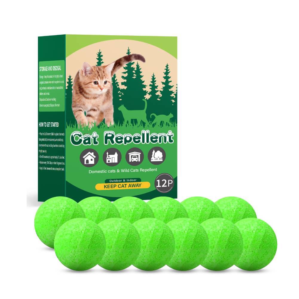 1/2set Cat Deterrent Outdoor Indoor Natural Peppermint Oil Cat Deterrent Ball Cat Repellent Keep Cats Off Yard Garden Lawn Plant