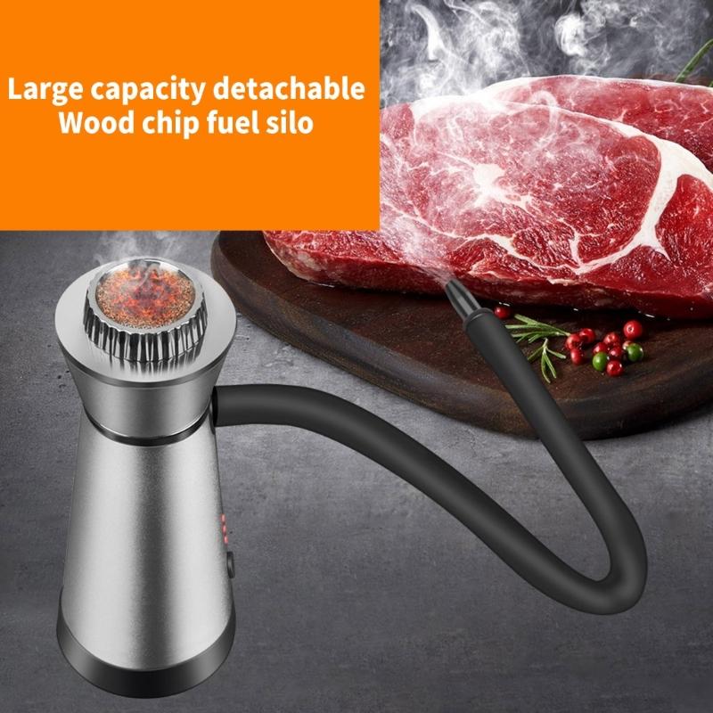 Tragbarer Räucherinfusor mit Holzchips Rauchgeschmacks-Infusor-Pistolen mit Holzchips für Küche BBQ Cocktails Verwendung