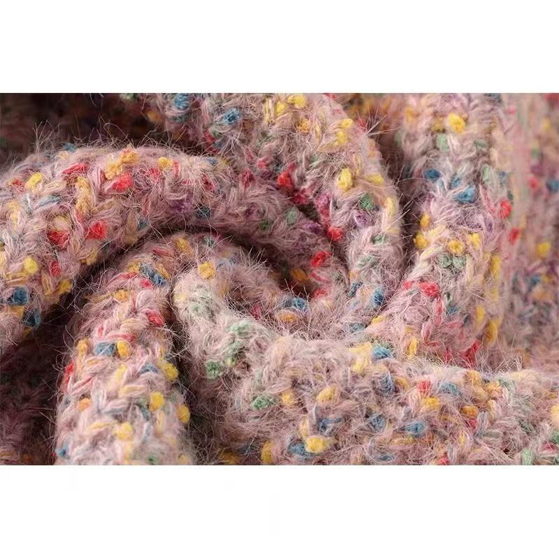 Rainbow Niche Design Sense Lazy Sweater Women's Season Autumn and Winter Thickened New Top Knitted Sweater Women