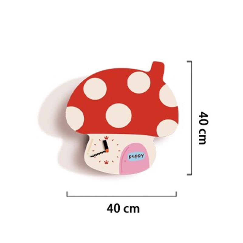 Cartoon-style Mushroom Wall Clocks Creative Nordic Luxury High-end Wall Clock Living Room Home Decor Relojes De Pared FYWC
